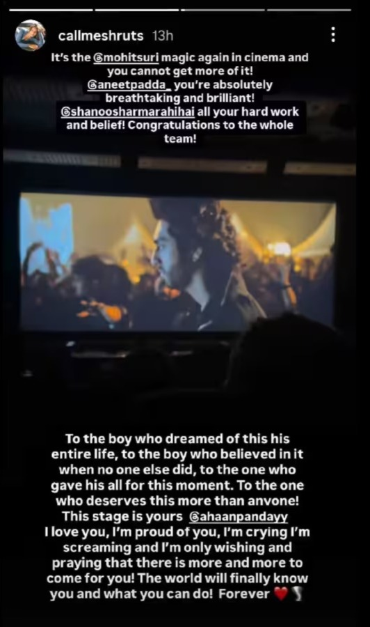 Ahaan Panday की गर्लफ्रेंड श्रुति चौहान का वायरल लव पोस्ट