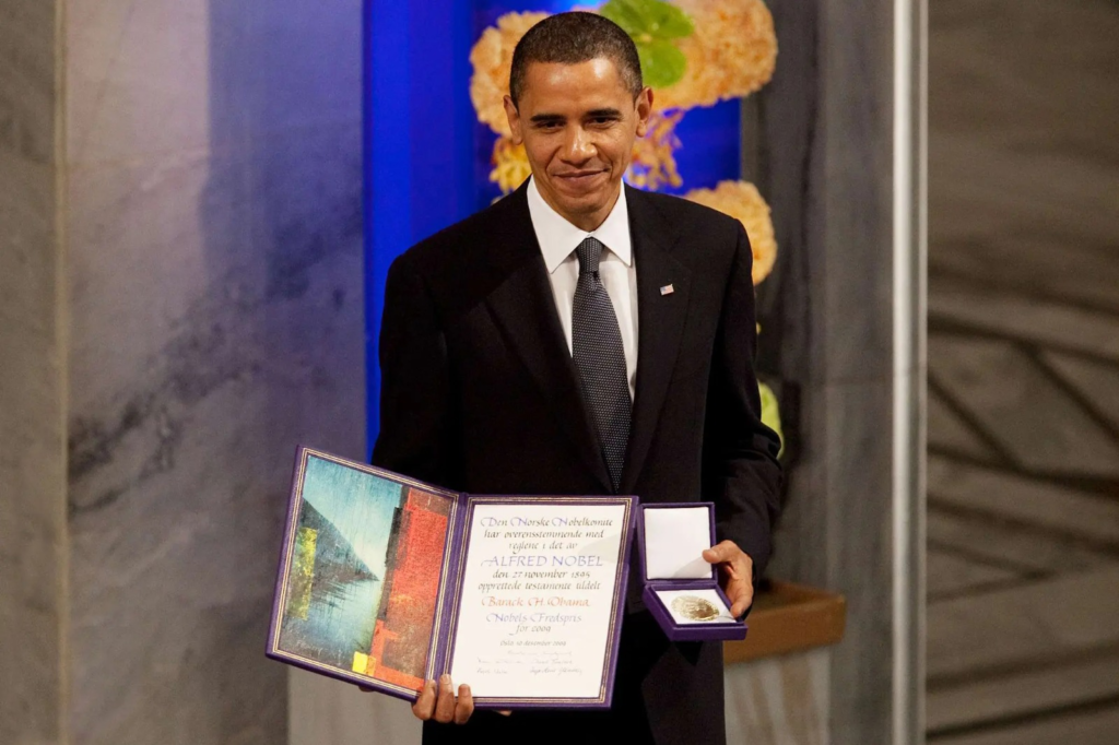 Trump with Netanyahu Nobel Peace Prize Letter in White House