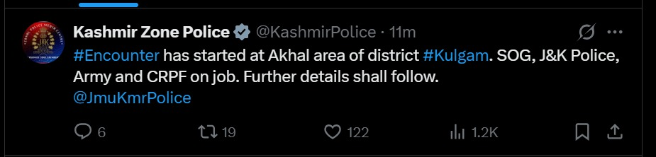 Kulgam Encounter latest news Kashmir