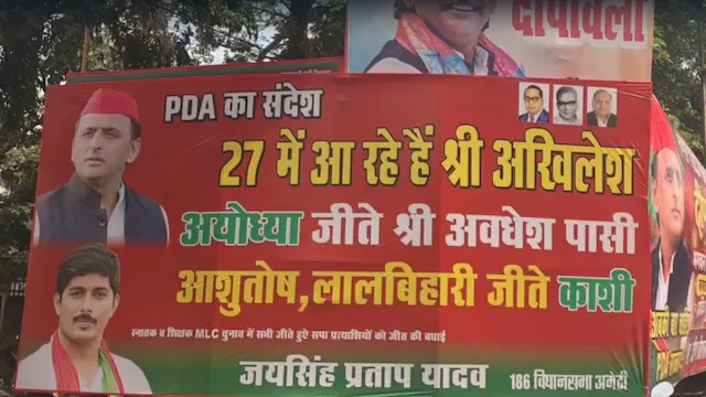 एमएलसी चुनाव में सपा की धमक, पोस्टरों से गूंजा नारा- ‘2027 में आ रहे अखिलेश’